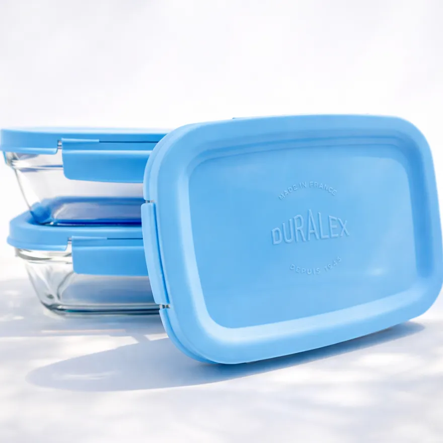 Outlet Freshbox - Boite de conservation à ailette couvercle bleu 1.1L Professionnels De La Restauration|Boîtes Rectangulaires
