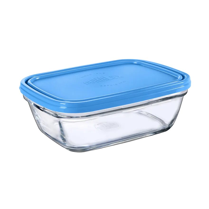 New Freshbox - Boite de conservation rectangulaire couvercle bleu 1,1L Boîtes Rectangulaires
