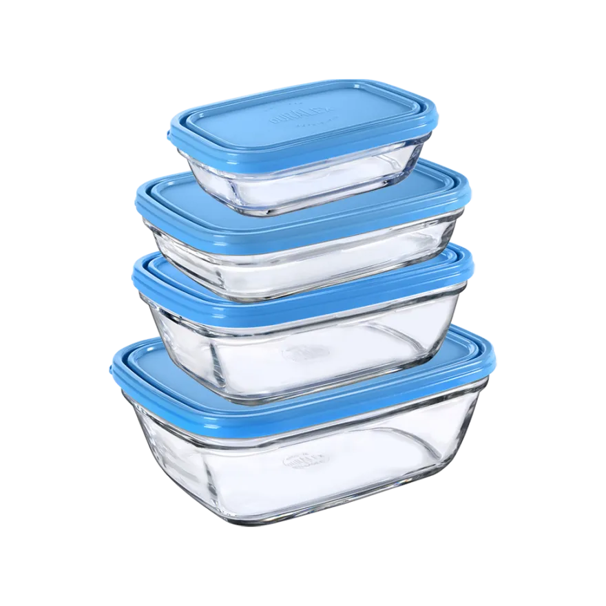 Freshbox - 4 boîtes de conservation rectangulaires multi-tailles Professionnels De La Restauration|Kits