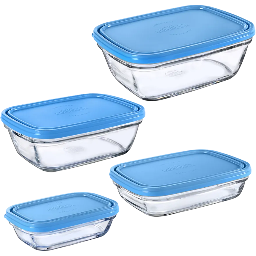 Freshbox - 4 boîtes de conservation rectangulaires multi-tailles Professionnels De La Restauration|Kits