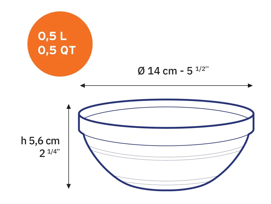 Hot Le Gigogne - Saladier en verre Empilable 50 cl - 14 cm Vert Professionnels De La Restauration|Saladiers