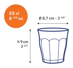 Hot Le Picardie - Verre à eau - Gris - 25cl Verres À Eau|Professionnels De La Restauration