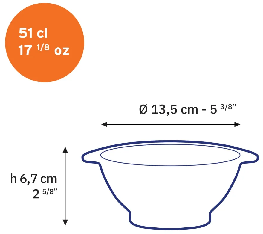 Lys - Bol en verre transparent à oreilles 51cl Bols|Professionnels De La Restauration