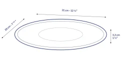 New Lys - Plat de service en verre transparent ovale 31cm Professionnels De La Restauration|Plats De Service