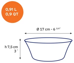 Outlet Lys - Saladier en verre - Sépia - 17cm - 91cl Professionnels De La Restauration|Saladiers